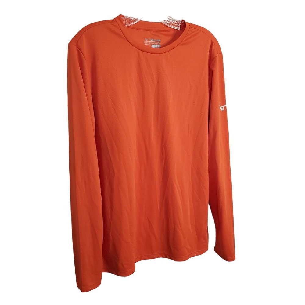 Mizuno Womens Size XL Shirt Active Performance Honeycomb Texture Long Sleeve